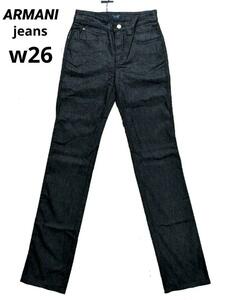 ARMANI JEANS アルマーニ・ジーンズ☆J75 REGULAR COMFORT ブラックジーンズ☆W26★再値下げ