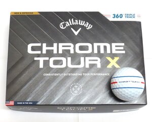 新品★キャロウェイ★クロム ツアー X 360°トリプル トラック★CHROME TOUR X TRIPLE TRACK★2024★ホワイト★1箱★12球★1ダース