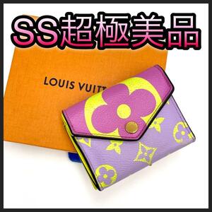 LOUIS VUITTON ルイヴィトン 三つ折り ミニ コンパクト 折財布 モノグラム ジャイアント ポルトフォイユ ゾエ 正規品 美品 鑑定済 本物