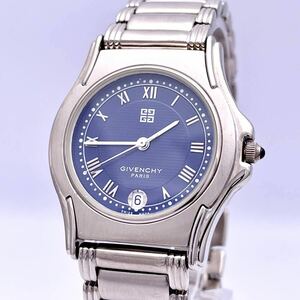 GIVENCHY ジバンシィ EXPRESSION REG92438731 腕時計 ウォッチ クォーツ quartz デイト SWISS MADE スイス製 銀 シルバー P428