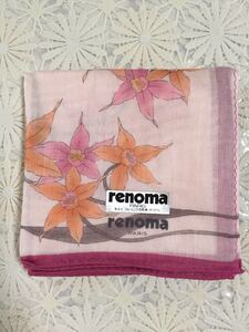 ★新品★レノマ★花柄　ハンカチ★ピンク★renoma