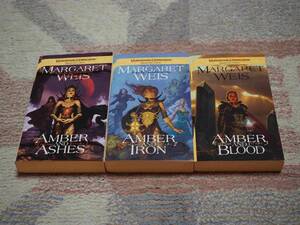 ★☆ Margaret Weis マーガレット・ワイス The Dark Disciple Amber and Ashes,Iron,Blood 本3冊です!! ☆★