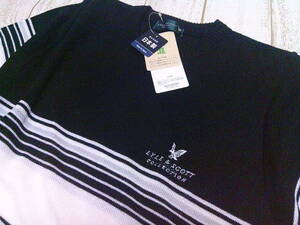 ☆ライル＆スコット【S】LYLE＆SCOTT　サマーセーター　未使用　黒・白　日本製☆