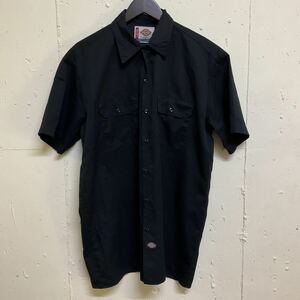 ディッキーズ Dickies 半袖シャツ ワークシャツ L 古着 ブラック