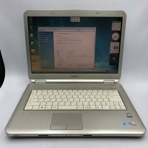 ★動作確認済　vaio　バイオ　ノートパソコン　PC　シルバー　PCG-7161N　メモリ2GB　中古