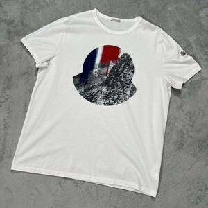 1円　極美品　MONCLER モンクレール　マグリア　半袖　Tシャツ 半袖Tシャツ XLサイズ ビッグロゴ 白 ホワイト 9474