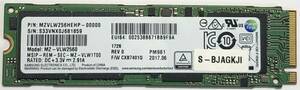 SAMSUNG社製 MZVLW256HEHP 256GB MVMe M.2 2280 ジャンク品(1671) 送料無料