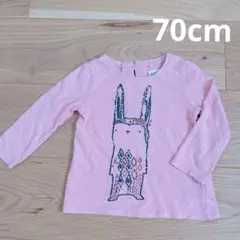 人気商品❤️ネクスト 70cm うさぎ ピンク ロンT 女の子