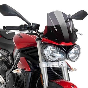 SALE! Puig 9999F スクリーン バイザー STREET TRIPLE S (18-19) [ダークスモーク] プーチ NEW GENERATION