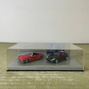 ▲送料無料 ▲Minichamps ミニチャンプス 1/43スケール ミニカー メルセデスベンツ Mercedes-Benz 190 SL/SLK History Set 中古品