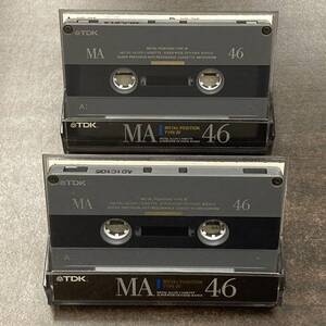 0216BT TDK MA 46分 メタル 2本 カセットテープ/Two TDK MA 46 Type IV Metal Position Audio Cassette