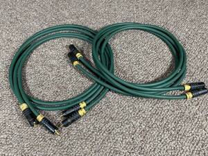 ドイツの名門 EINSTEIN社製ラインケーブル「GREEN LINE allegro RCA 黒文字6N仕様」1.5mと1.2m 2セットまとめてどうぞ！