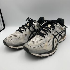 K885Y Asics アシックス Gel Kayano 22 メンズ ランニングシューズ スニーカー US7.5 25.5cm ライトグレー ブラック