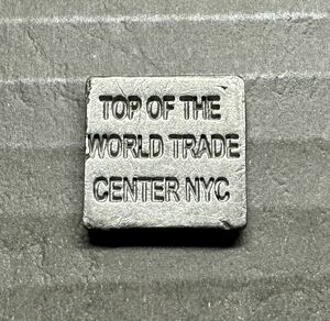 ワールドトレードセンター お土産 メタルプレート TOP OF THE WORLD TRADE CENTER NYC WTC 世界貿易センター 2001年