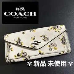 ★新品未使用★COACH ウォレット　レザー　花柄