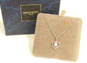 MIKIMOTO ミキモト 本真珠 パール SILVER ハート ネックレス　/　MA1199