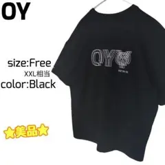 ☆美品☆ OY オーワイ Tシャツ バック刺繍ロゴ ブラック XL相当