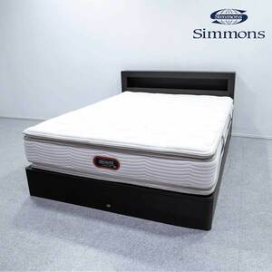 【中古品】SIMMONS シモンズ Beautyrest PREMIUM Golden Value Pillow Top ビューティーレスト クイーンサイズベッド 引出付 定価49万