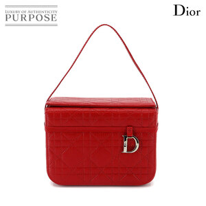 未使用 展示品 クリスチャン ディオール Christian Dior レディディオール バニティ ハンド バッグ レザー レッド Vanity Bag 90197718