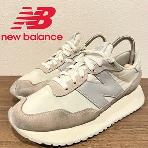 NEW BALANCE WS237JB1 ニューバランス ホワイト グレー レディース ローカットスニーカー カジュアル 23.5cm