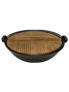 南部鉄器◆鍋/30cm以上/BLK/蓋つき/すき焼き鍋/鉄鋳物調理器具