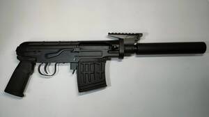 1円　初速97/ハイパワーカスタム/フルメタル　SVD　ドラグノフ　ピストルカスタム　エアコキ　スナイパー　KM企画サイレンサー　AGM　A＆K