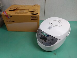 ● TOSHIBA 東芝 IHジャー 炊飯器 RC-10HK 1.0L 5.5合炊き 銅コート釜 本かまど 2020年製 稼働確認済 W:ホワイト 中古 美品 ④