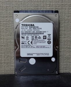 ■未使用品■TOSHIBA製2.5inch AVコマンド対応HDD 2TB MQ04ABD200