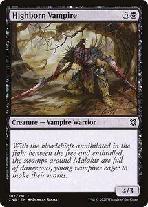 MTG ■黒/英語版■ 《名門の吸血鬼/Highborn Vampire》★FOIL★ゼンディカーの夜明け ZNR