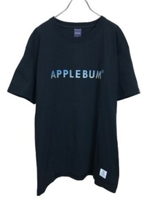 APPLEBUM アップルバム Tシャツ　ロゴプリント　　 ブラック XL 44783772■