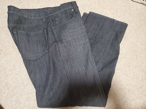 新品　タグなし　メンズ　デニムパンツ ジーンズ　ウエスト88 　黒　ストレッチ　伸縮性あり　裏起毛