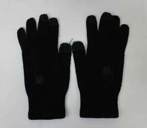 15 01549 ☆ [カリマー] 手袋 wool logo glove Black L【USED品】