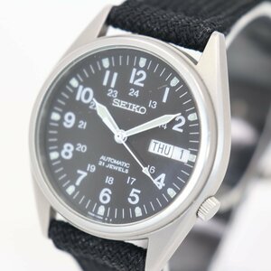 8846-60 SEIKO セイコー 7S26-00D0 自動巻き メンズ腕時計 ミリタリーウォッチ AUTOMATIC 裏スケルトン デイデイト 黒文字盤 21石 稼働品