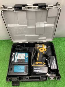 【中古品】★makita(マキタ) 18v充電式インパクトドライバ フレッシュイエロー(6.0Ahバッテリx2/充電器/ケース) TD173DGXFY　ITSXRHHUM3YO