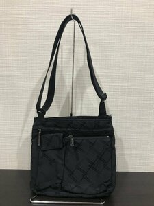 ■【YS-1】 ニナリッチ NINARICCI ショルダーバッグ ■ 黒系 縦23cm×横26cm 【同梱可能商品】K■