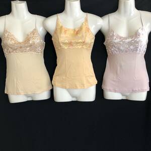 SK-271　☆♪The Charle co Beauty Bland Madams Lingerie ☆♪エレガンスキャミスリップ 3点　Mサイズ（B79-87cm）