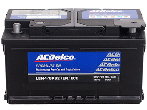 【正規品】送料無料 ACDELCO ACデルコ 欧州車用 バッテリー LBN4 メンテナンスフリー ゴルフ/Cクラス/A4/TT/ミニ/V40/3008/5008/カングー