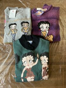 【値下げ中】BettyBoop ベティブープ セーター 2着/トレーナー1着 サイズM~L 合計3着 セット ベティちゃん