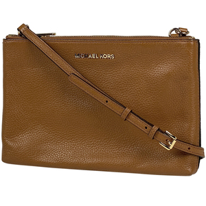 【在庫一掃】 マイケルコース Michael Kors ロゴ ショルダーバッグ ショルダーバッグ レザー ブラウン 【中古】