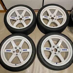  RAYS VOLKRACING TE37 18インチ 9.5J +12 114.3 4本 鍛造 bnr32 bnr34 s13 s14 s15 180sx ce28 n sl og jdm original genuine 