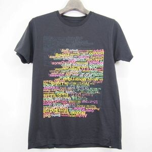 アンドロップ androp タイトル プリント 半袖Tシャツ(S)ブラック