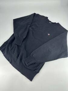 希少/美品 90s ブラック/champion reverse weave /スウェット シャツ 黒 /XL/チャンピオン ヴィンテージ トレーナー 古着 フェードUSA製