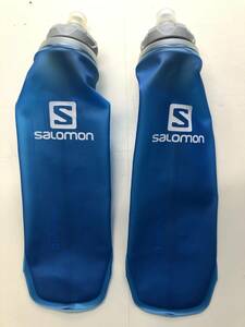 サロモン ハイドレーション ボトル ２個SET 新品未使用 折りたたみ 携帯 水筒 salomon Soft Flask ソフト フラスク Blue