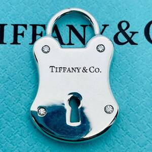 希少 ヴィンテージ ティファニー パドロック ダイヤ ペンダントトップ ネックレストップ シルバー925 キー 鍵穴 Tiffany&Co. /24-1054