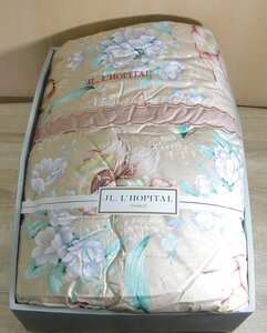 【未使用】JL.L`HOPITAL 肌布団 FRANCE 花柄 布団 寝具 肌掛け 掛布団 ピンク