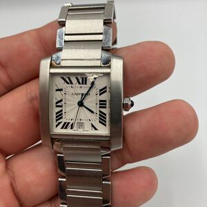 稼働品 カルティエ Cartier タンク フランセーズ LM Ref.2302 SS 自動巻 ユニセックス 腕時計 