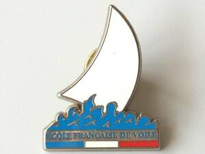 ピンズ：ECOLE FRANCAISE DE VOILE 白 ヨーロッパ ヨット J1