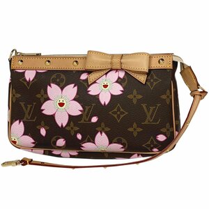 ルイ・ヴィトン Louis Vuitton ポシェット アクセソワール 桜 村上隆 花びら ハンドバッグ モノグラムチェリーブロッサム M92006 レデ 中古