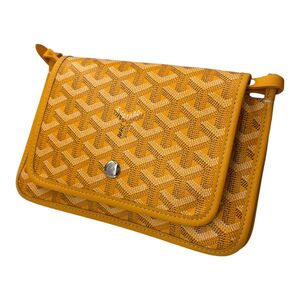 【中古】 GOYARD ゴヤール ショルダーバッグ・メッセンジャーバッグ プリュメ ポーチウォレット イエロー 24019084 UY