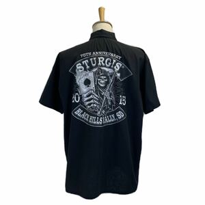 BIKER WEAR USA デザインシャツ バックプリント スカル 6839